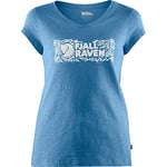 FJALLRAVEN F89982-524 Logo Stamp T-shirt W River Blue S