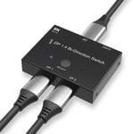 Angusplay DisplayPort Switch 8K Splitter Bidirectional DP 1.4 Switcher 2 In 1 Out/1 in 2 out Supports 8K@30Hz 4K@120Hz Compatible with PC Host Monitor Laptop etc