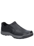 Hush Puppies Jasper Casual Slip On Shoes - Black, Black, Size 12, Men