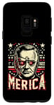 Coque pour Galaxy S9 Franklin D. Roosevelt Funny July 4th American US Flag Merica