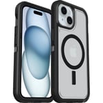 Otterbox iPhone 15 Defender XT Riktigt stöttåligt MagSafe-skal, genomskinlig/svart