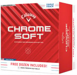 Callaway Chrome Soft 2024 Triple Track - Köp 4 dussin, betala för 3!