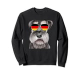Miniature Schnauzer Dog Germany Flag Sunglasses Sweatshirt