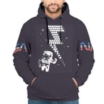 Ouniaodao Mens NASA SpaceMan Say Hoodies Fashion - with Front Pocket Training Jacket white s