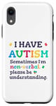 Coque pour iPhone XR Soutien à l'autisme non verbal, aux troubles de sensibilisation à l'autisme TSA