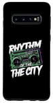Coque pour Galaxy S10 Rythme de la ville - Vintage Ghettoblaster Boombox Lover