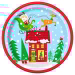 Colorful Santa Papptallrikar