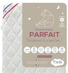 P'TIT LIT - Matelas Bébé Parfait - 60x120 cm - 2 Faces : Ultra Respirant l'Été/Chaud et Douillet l'hiver - Anti Acarien - Déhoussable - Oeko Tex® - Fabrication Française - EP. 10 cm