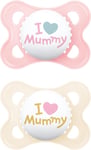 MAM Original 2-6 Months (Pack of 2), Baby Soothers with Self Sterilising Travel