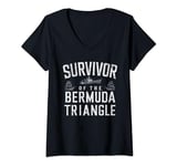 Womens Bermuda Triangle Mysterious Disappearances Unexplained V-Neck T-Shirt