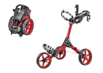 Caddytek Unisex Caddylite Compact, Red Golf Push Pull Cart Trolley, Red, One Size UK
