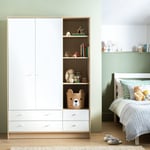 Argos Home Kids Malibu 2 Door 4 Drawer Wardrobe - White & Oak