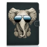 WDSUN 10 Inch Tablet Case Universal, PU Leather Protective Case Stand Cover for Huawei MediaPad T3/T5 10, iPad 10.2 2019, Samsung Tab A 10.1/Tab E 9.6, Lenovo Tab E10, Fusion5 10.1”, Elephant