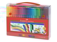 Faber-Castell Connector - Fiberspetspenna - Icke-Permanent - Sorterade Intensiva Färger - Vattenbaserat Bläck (Paket Om 60)