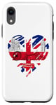 iPhone XR Cool UK Flag Heart Graphic Proud To Be British I Love London Case