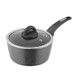 Tower Cerastone T81218 Forged Saucepan with Non-Stick Coating,20cm, Graphite