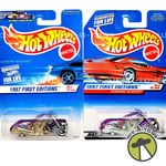 Hot Wheels Scorchin' Scooter Lot of 2 Vehicles 1997 First Editions Mattel NRFP