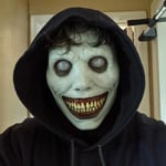 Läskig Exorcist Smiley Mask Halloween kostym rekvisita White