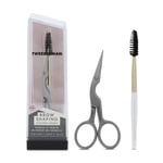 Tweezerman Brow Shaping Scissors and Brush Grooming Tools Eyebrow Kit