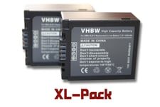 2 batteries 1000mAh pour appareil photo Panasonic Lumix DMC-G1, DMC-G1K, DMC-G1W, DMC-G2, DMC-G2K, DMC-G2W, DMC-G10 remplace DMW-BLB13 / DMW-BLB13E