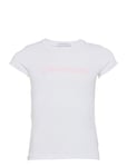 Institutional Slim T-Shirt *Villkorat Erbjudande T-shirts Short-sleeved Vit Calvin Klein