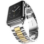 Apple Watch 7/6/5/4/3/2/1/SE - 45/44/42mm - Luksus metal Beads urrem - Guld/sølv