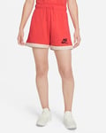 Nike Sportswear Heritage Women's Relaxed-Fit Gym Fleece Shorts, Pink, M