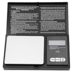 Precision Scale, Digital Pocket Scale, Jewelry Scale Black, Stainless Steel Scale with LED Screen and 0.1g or 0.01g High Precision, Suitable for Weighing Gold, Silver, Diamond, Coin(500g/0.1g)