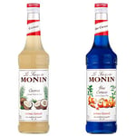 Monin Premium Coconut Syrup 700 ml & Premium Blue Curacao Syrup 700 ml