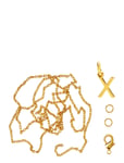 Me & My Box Letter X Gp With O-Ring, Chain And Clasp Guld