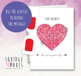 Valentines i love you hidden message greeting card reveal glasses fun kids