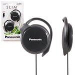 Panasonic RP-HS46E-K Black Slim Clip On Mp3 Stereo Headphones Earphones GENUINE