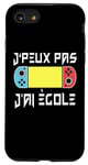 Coque pour iPhone SE (2020) / 7 / 8 Joueurs De Jeux Vidéo Gamer J'Peux Pas J'Ai école