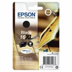 Original Epson 16XL Black Ink Cartridge, WorkForce WF-2540W WF-2630WF WF-2650DWF