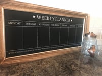 Weekly Planner Chalkboard Wooden Menu Blackboard Vintage Kitchen Message Meal