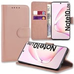 Galaxy Note 10 Lite Case, Galaxy Note 10 Lite Book Cover Premium PU Leather Flip Foil [Magnetic Protective] Wallet Case Cover [Credit Card Slot] for Samsung Galaxy Note 10 Lite [A81] (ROSE GOLD)