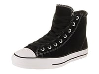 CONVERSE Men's Cons Chuck Taylor All Star PRO Suede Sneaker, Black/Black/White, 5 UK