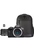 EOS R50 + RF-S 18-45mm Travel Kit (Shoulder Bag & 64GB SD Card)