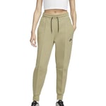 Nike NSW TCH Pantalon de survêtement, Olive/Noir Neutre, L Femme