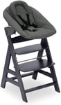 Newborn Set Chaise Haute Bébé, Evolutive Dès Naissance Avec Transat Nouveau Né, Réglable En Hauteur - Dark Grey