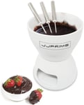 JJPRIME Chocolate Cheese Fondue Set with Ceramic Pot and Free Stainless...