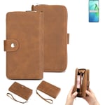 2in1 protection case for Oppo Reno8 Pro+ wallet brown cover pouch