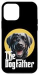 Coque pour iPhone 12 mini The Dog Father Labrador Retriever Lab Dad Daddy Noir