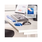 Fellowes Crystals Gel Wrist Rest with Non Slip Rubber Base Blue (91177-72)