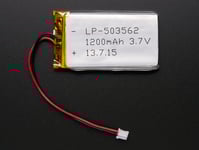 m punkt nu  Lithium Ion Polymer Battery - 3.7v 1200mAh