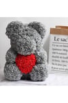 Artificial Rose Heart Foam Teddy Bear with Gift Box for Valentine's Day