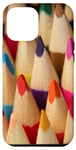 Coque pour iPhone 13 Pro Max Crayons de couleur esthétiques pour artiste