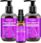 GIFBEA Hair Growth Shampoo and Conditioner Set W/Rosemary Oil Serum for Hair Gr