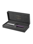 Parker Sonnet Essentials Fountain Pen Metal and Violet Lacquer with Palladium Trim Stainless Steel Fine Nib Gift Box