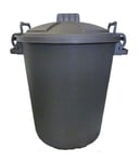 KetoPlastics Outdoor Waterproof Food Bin With Clip Locking Lid black, waste bin, dustbin, council bin (50L Black)